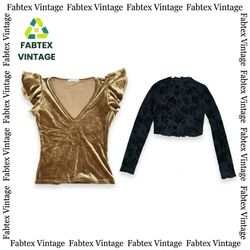 Women's Velvet and Mesh Tops