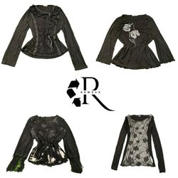 Y2K Gothic Vibe Girl printed Full Sleeve Tops RW-2..