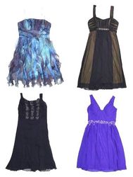 Y2K Midnight Beaded Mini Dresses
