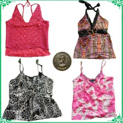 Vintage Y2K Women's Camisole Tops & Layering Strap..