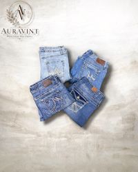 AV 1517 Y2K Embroidered Bootcut Jeans