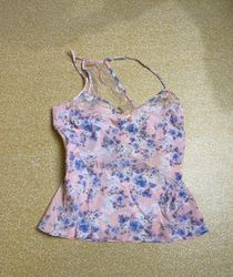 TH354 Y2K Floral Embroidery Cami Top
