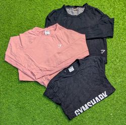7447 - Gymshark Half and Full Sleeves Crop T-Shirt
