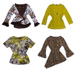 Y2K Forest Grunge Mesh Tops