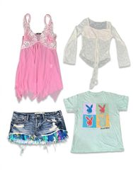 (FV-2577) 2000s Mall Girl-top,skirt