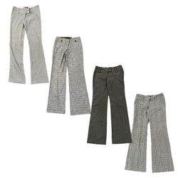Y2K Office Trousers Flare Tailored Pants Lot RE-39..