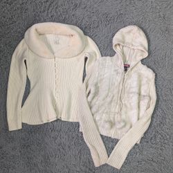 **#Y2K Faux Fur Zip Front Knitwear – Trendy Styles