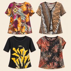 Eclectic Y2K Statement Tops