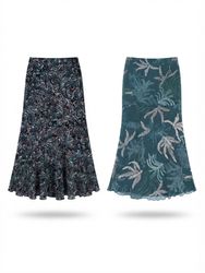 (FV-2249)     Floral & Paisley Mini Skirts – Y2K B..