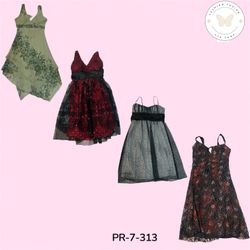 Women’s Vintage Y2K Floral Poly Dress – Chic Every..