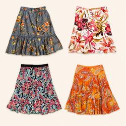 Y2k Printed Midi Skirts
