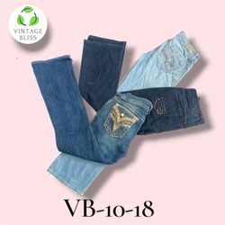 Y2K Embroidered Boot Cut Flare Jeans Wholesale Bun..