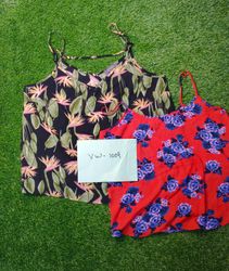 (VW-1009) Printed and Lace Trim Camisoles