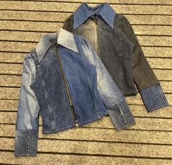 Upcycled 90”s Collar Denim Jacket (Women’s)