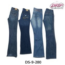 Coole bestickte Flare-Jeans für modische Looks (DS..