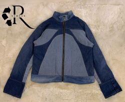 Upcycled Y2K Denim Moto Jacket (Women’s)