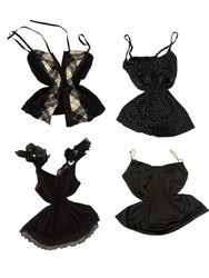 Y2K Black Rhinestone Strap Cami Tops-ST-214