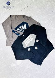 Upcycled Adidas & Mix Branded Sweatshirt - EVR0396
