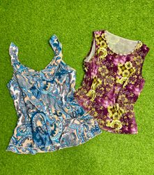 Printed tops sleeveless