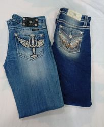 CR11980 Vintage Miss Me Flare and Straight-Leg Jea..