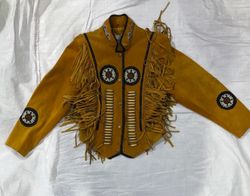 Veste à franges vintage, gilets, col et jupes