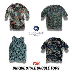 Y2K Unique Style Bubble Tops - EV0149