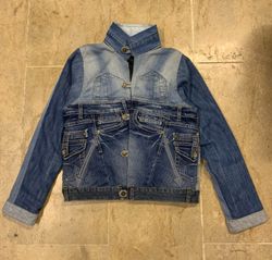 Upcycled Y2K Patch Denim Jacket (Women’s)