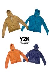 Y2K Vintage Velour Zip-Up Hoodies – Wholesale Coll..