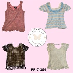 Women’s Y2K Crochet Knit Top – Vintage Boho Summer..