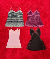 Y2K Lace Trim Camisole Tops - wc#192 (22/09)