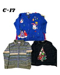 Vintage Christmas Cardigans Wholesale Bundle (10pc..