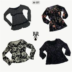 Y2k Black Rave Full Sleeve Tops (AA-1377)