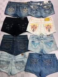 R725 Upcycled Ladies Embellished Sexy Shorts