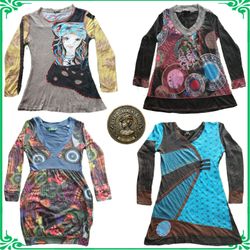 Vintage Y2K Women's Long Sleeve Maxi & Midi Dresse..