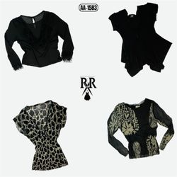 Y2K Black Gothic Mix Tops (AA-1583)