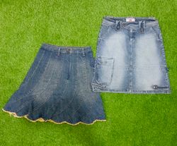 Y2K Denim Midi Skirts