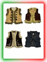 Vintage Afghan Folk Waistcoat(Aw-04)