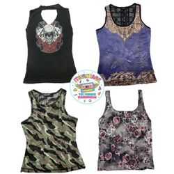 Preloved Y2K Vintage Graphic & Printed Tank Bundle..