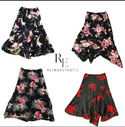Y2K Unique Girl Poly Maxi Skirt RE-3534