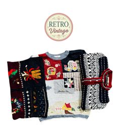 Vintage Embroidered Knit Sweater | Cottagecore Gra..
