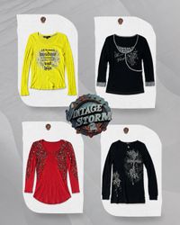 Y2K Bedrucktes LS T-Shirt