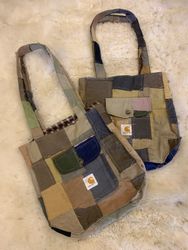 Upcycled Carharrt Patchwork Tote Bags