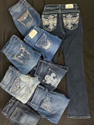 Y2K Embellished Bootcut Jeans B# 515