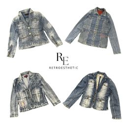 Y2K Unique Girl Denim Jacket RE-3738