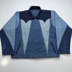 Upcycled Vintage Patchwork Alte Denim Reißverschlu..