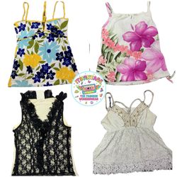 Vintage Y2K Floral & Lace Cami Bundle – 11pcs | VR..