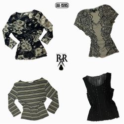 Y2K Black Gothic Mix Tops (AA-1595)
