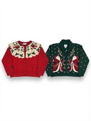 (FV-2728) Vintage Christmas Sweater & Cardigan Mix..