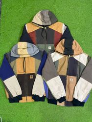 Upcycle Multi color Carhartt hoodie jacket