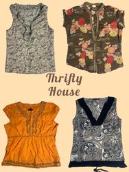 Y2K Women's Sleeveless and Short Sleeve Tops(TH/90..